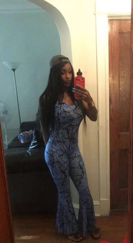 Women Sleeveless Print  Jumpsuit Romper Flared Trousers Plus Size S-3XL  ((( SOLD OUT !!!