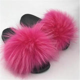 Fox Fur Slippers