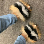 Fox Fur Slippers
