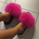 Fox Fur Slippers