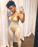 V-neck backless jumpsuit :REMINDME