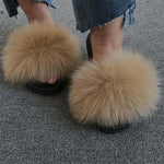 Fox Fur Slippers Real Fur Slides