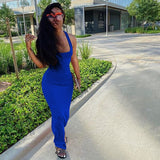 Hollow Out Backless Maxi