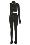 Asymmetry tops sporty legging :DREAMYSET