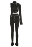 Asymmetry tops sporty legging :DREAMYSET