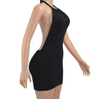 Halter Backless Mini Dresses