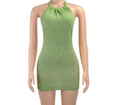 Halter Backless Mini Dresses