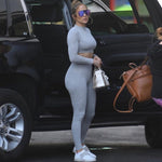High Waist Stretchy Sportswear Hot Crop Tops And Leggings