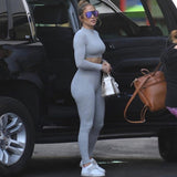 High Waist Stretchy Sportswear Hot Crop Tops And Leggings