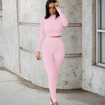 High Waist Stretchy Sportswear Hot Crop Tops And Leggings