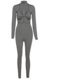 Bandage Solid Hollow Out 2 Piece Set :COMEPLAY