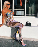 Aesthetic Print Foot Leggings