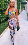 Aesthetic Print Foot Leggings