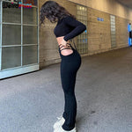 Two Piece Set Women Crop Top+Pants