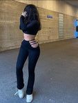 Two Piece Set Women Crop Top+Pants