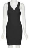 Sleeveless V-Neck Women :SNOWWHITE