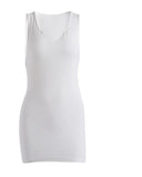 Sleeveless V-Neck Women :SNOWWHITE