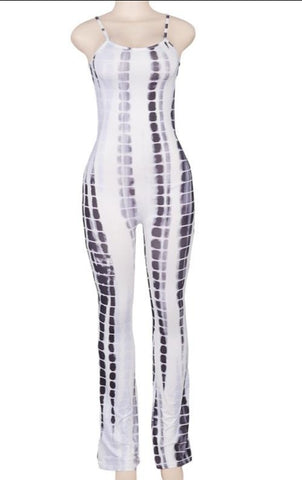 Snake print sleeveless jumpsuits