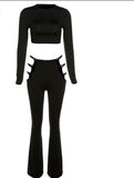 Two Piece Set Women Crop Top+Pants