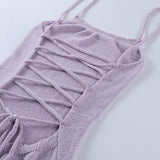 Spaghetti Strap Strapless Backless Lace Up Dresses