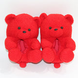 Teddy Bear Slippers Children Slides Furry Cartoon
