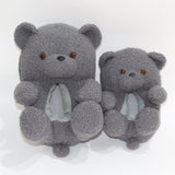 Teddy Bear Slippers Children Slides Furry Cartoon