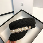 NEW Spring Tassel Pearl Navy Hat Street Outdoor Travel Berets Cap