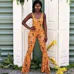 Women Sleeveless Print  Jumpsuit Romper Flared Trousers Plus Size S-3XL  ((( SOLD OUT !!!